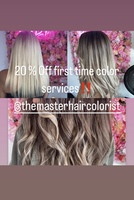 20 % Off color services first time clients